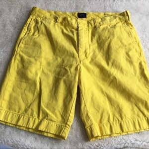 J.Crew Mens Yellow Stanton Shorts Size 33